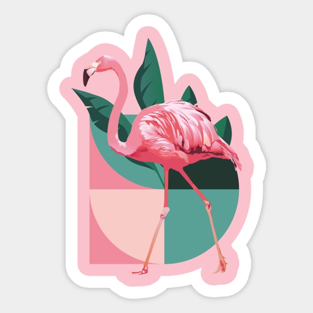 pink flamingo Sticker by katanya78